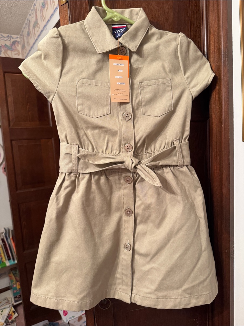 Girls Khaki Uniform Dress